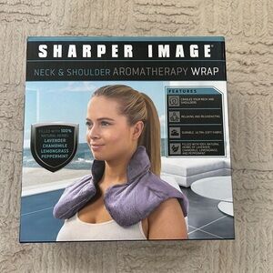 Sharper Image neck & shoulder aromatherapy wrap, 100% natural herbs, NEW